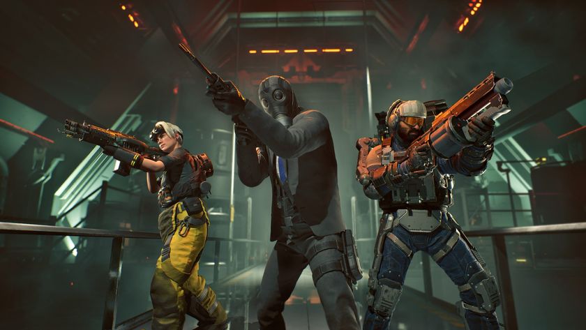 Three Specialists in Killing Floor 3 holding up their weapons