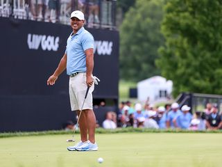 Brooks Koepka putting at LIV Golf Greenbrier