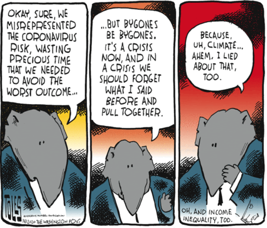 Political Cartoon U.S. coronavirus GOP lies climate change income inequality