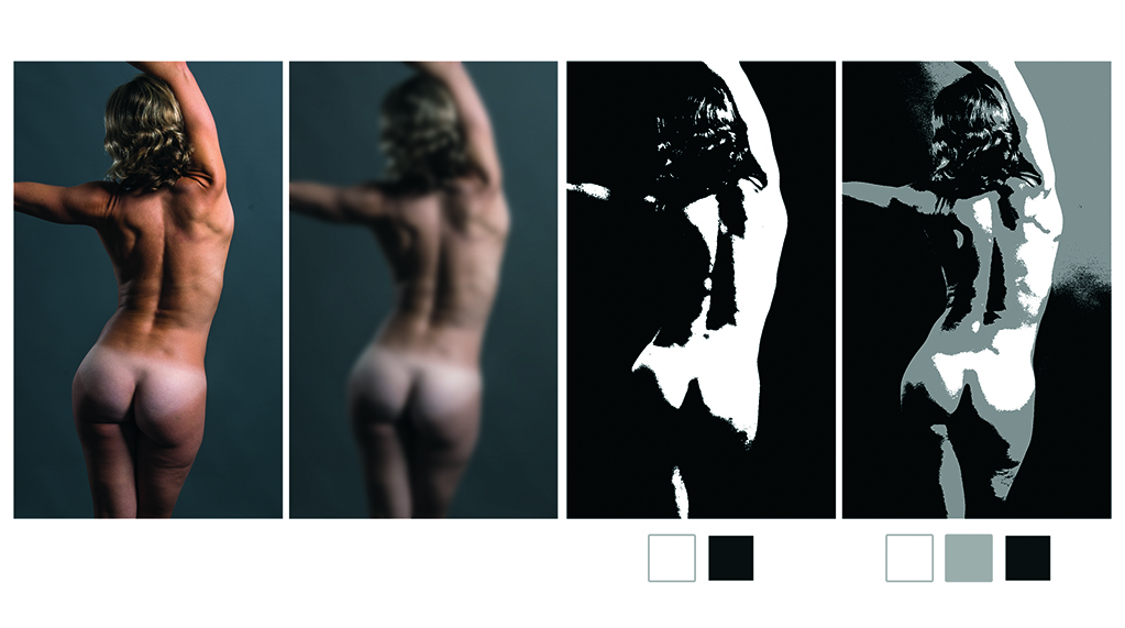 Images from an anatomy drawing tutorial