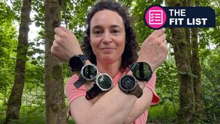 Adventure Journalist Julia Clarke wearing 5 watches