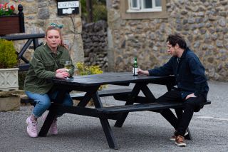 Amy blurts out to Matty that she loves him in Emmerdale