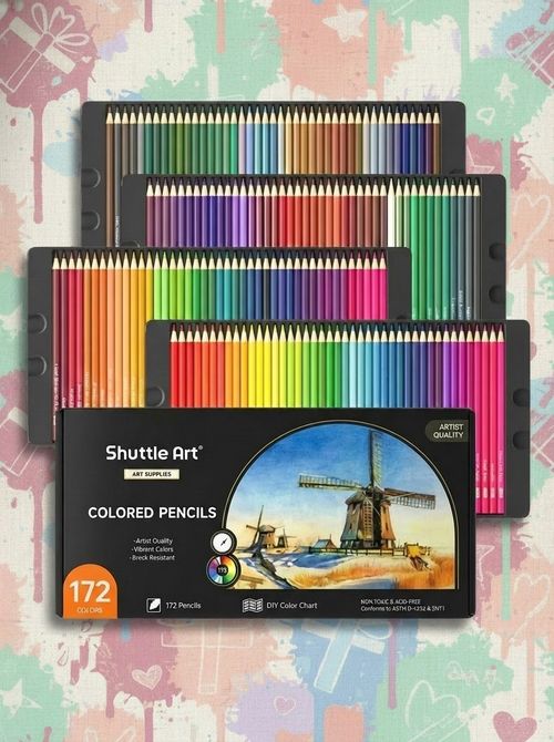 Shuttle Art Colored Pencils Set