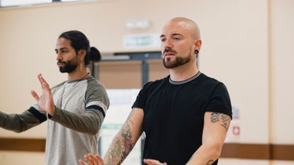 Men doing martial arts exercise to fight depression