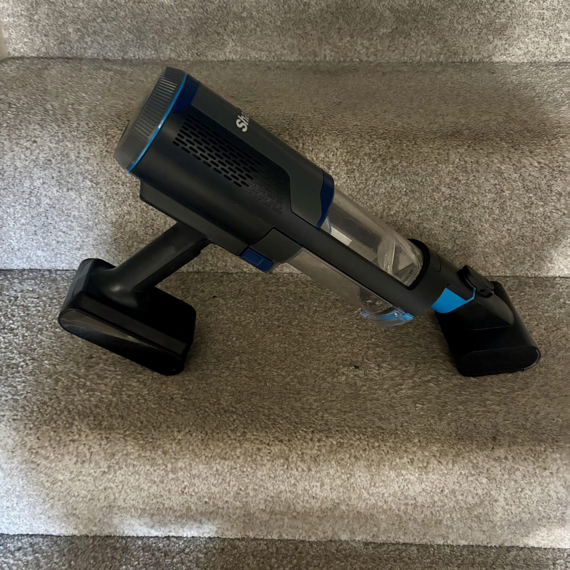 Shark PowerBoost Pet to clean stairs