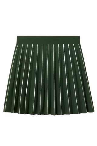 Pleated Tech Knit Skirt