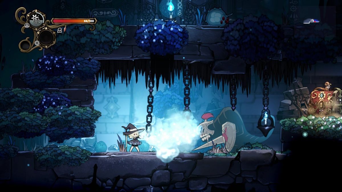 Never Grave screenshot showing lush 2D environment with strong similarity to Hollow Knight