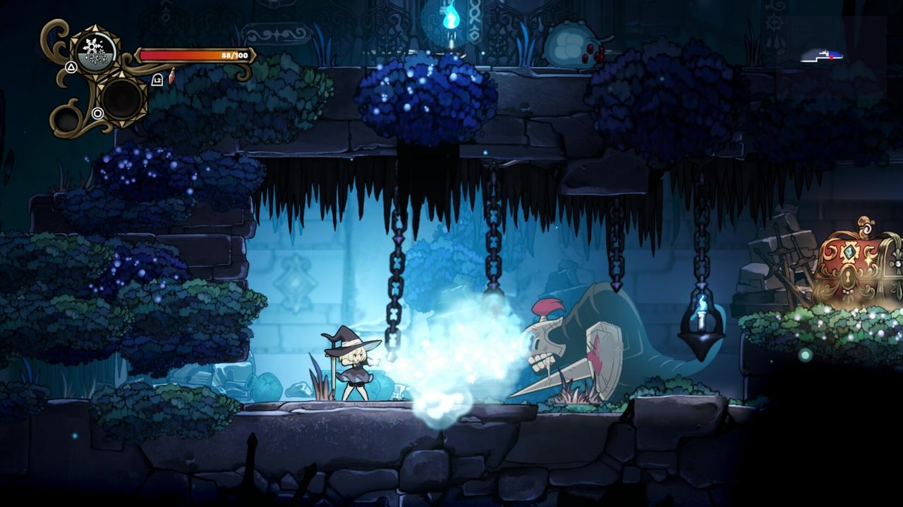 Never Grave screenshot showing lush 2D environment with strong similarity to Hollow Knight