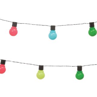 multicolour lighting cord with mini bulbs