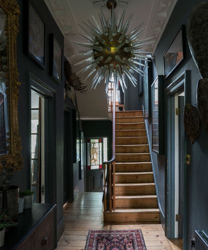 hallway paint ideas dark grey paintwork