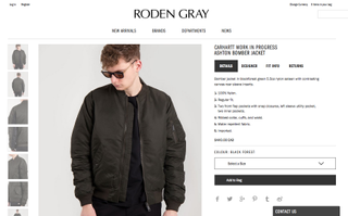 Stylist store Roden Gray offers live chat, but unobtrusively