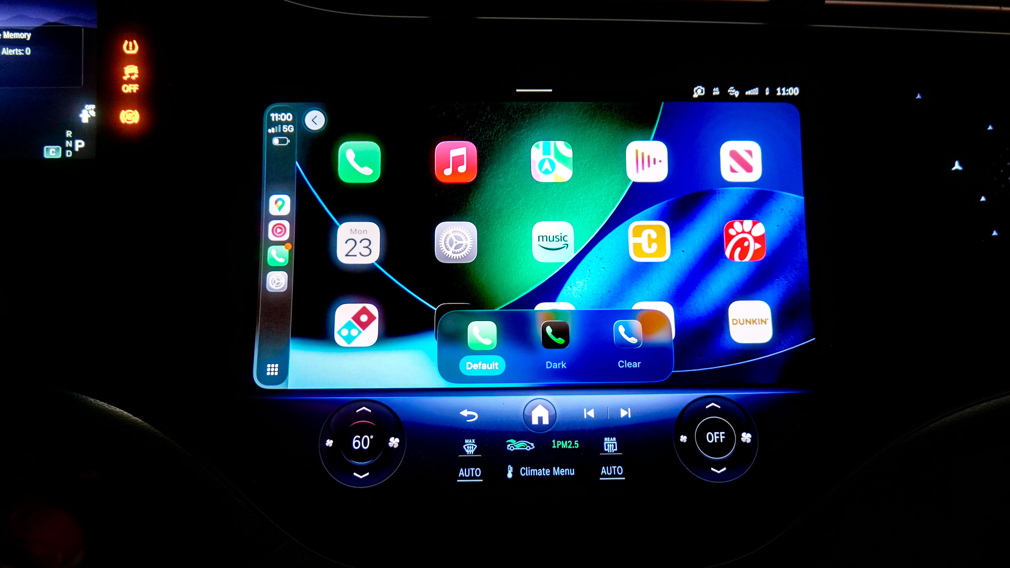 iOS 26 beta CarPlay Liquid Glass interface.