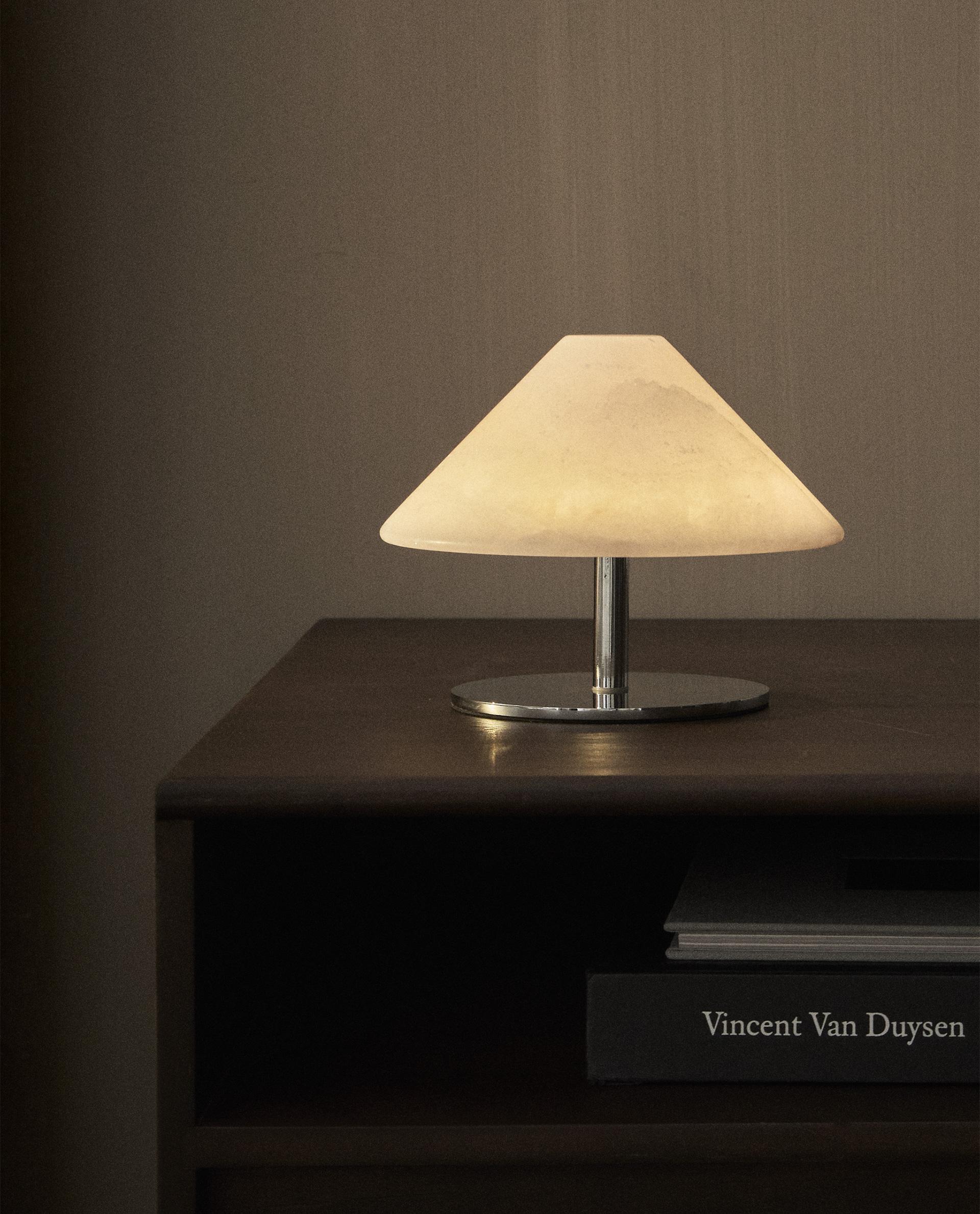 Wireless Alabaster Table Lamp