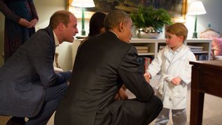 Prince George with Barack Obama