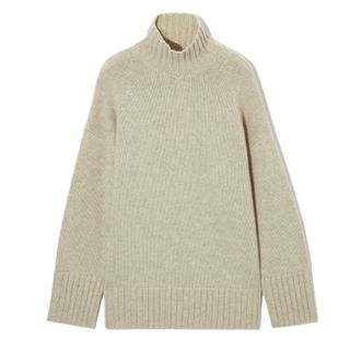 Cos Funnel-Neck Pure Cashmere Sweater