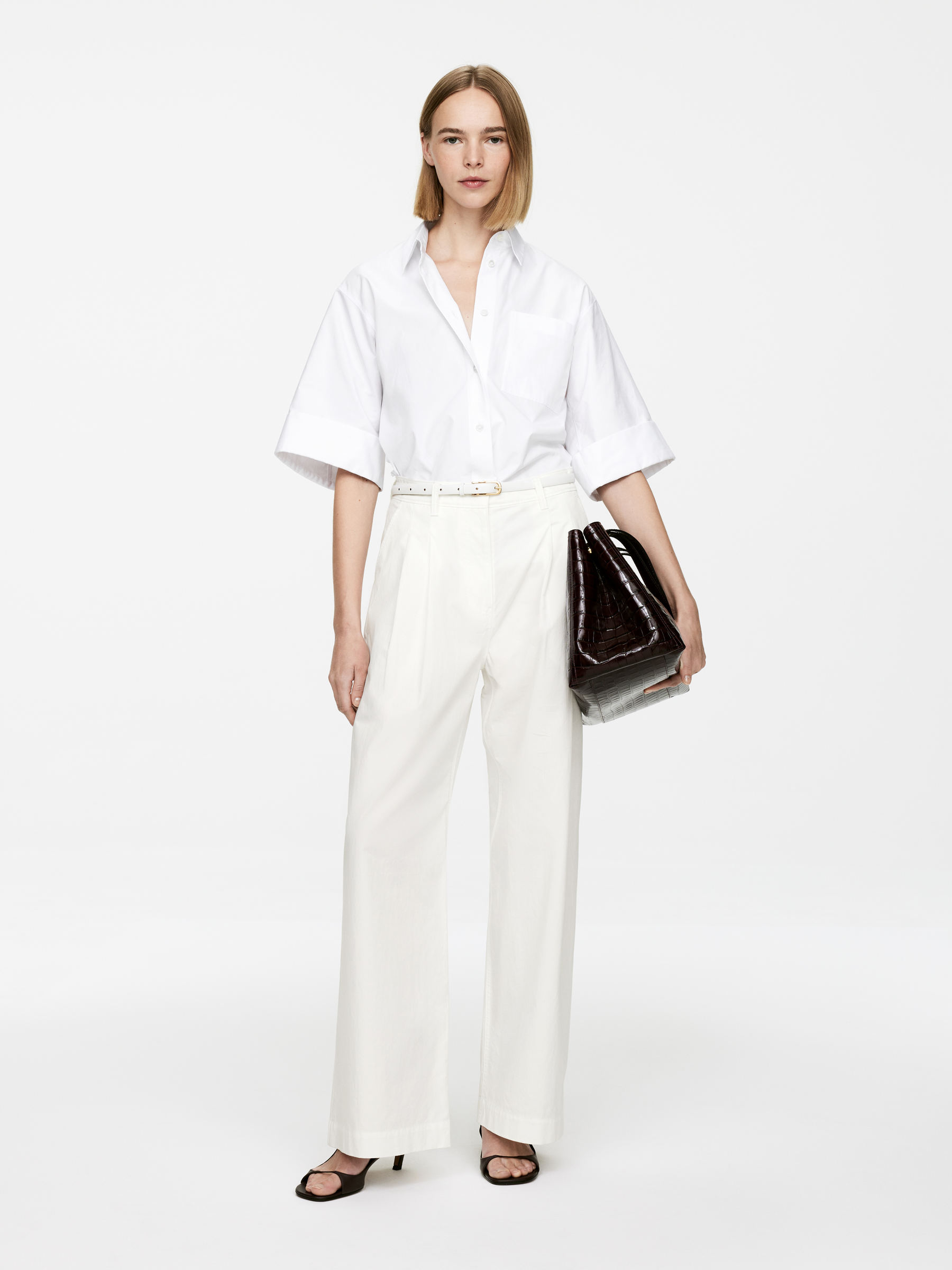 Pleated Trousers 
 White 
 Women 
 Arket Gb