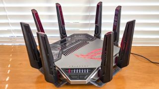 The Asus ROG Rapture GT-BN98 Pro gaming router on a desk