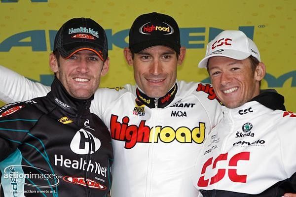Rory Sutherland (now with OUCH), George Hincapie (Columbia) and Jason McCartney (Saxo Bank)