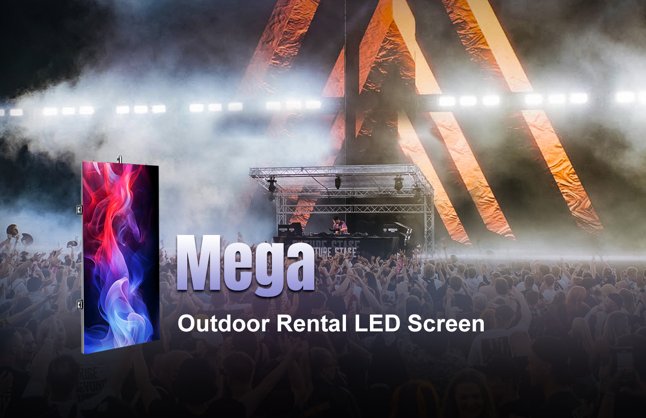 The YES TECH Mega video wall solution superimposed in front of a live concert.