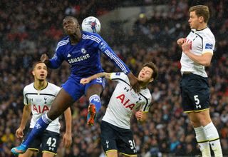 Tottenham in action against Chelsea in the 2015 League Cup final at Wembley.