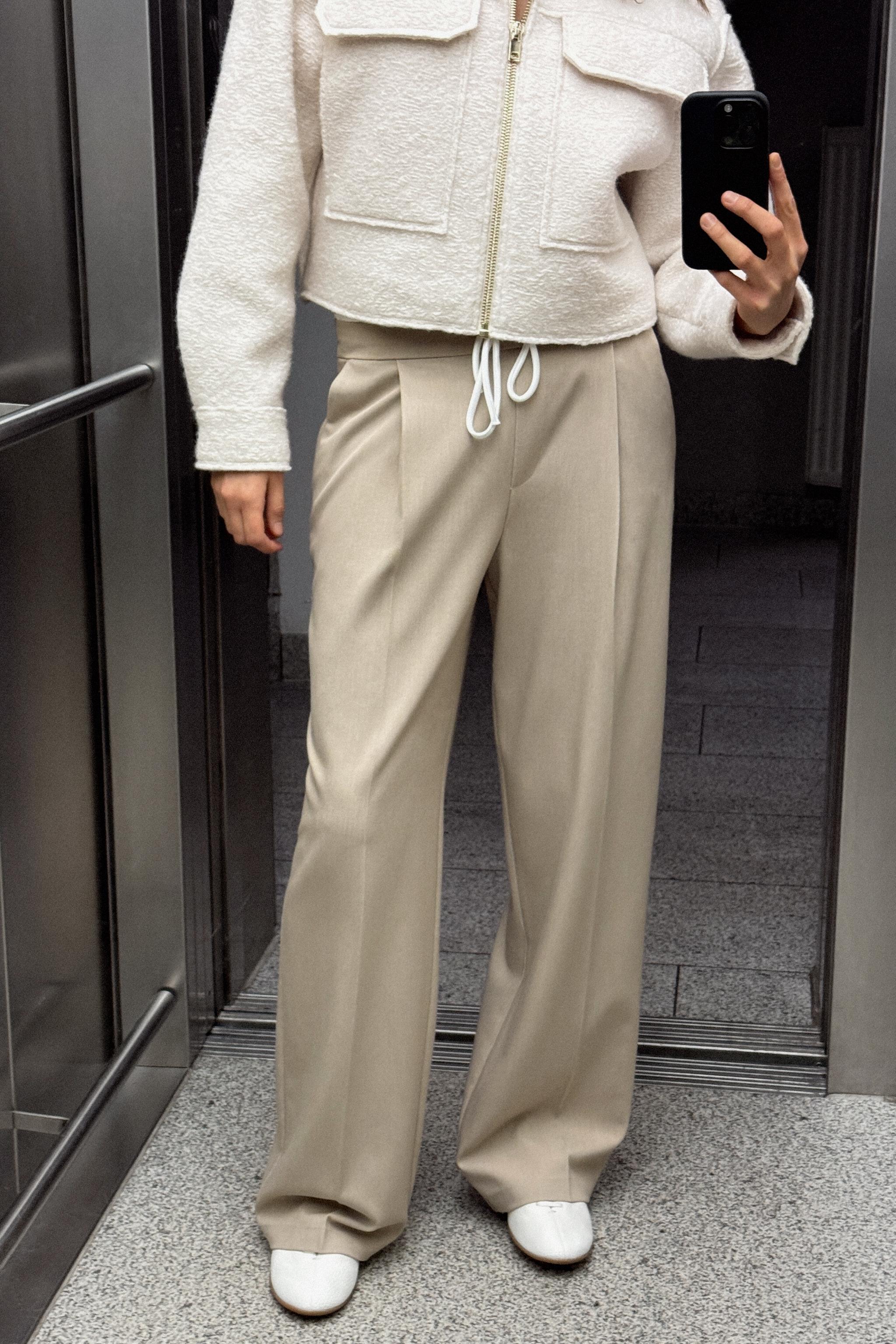 Double Waist Wide Leg Pants