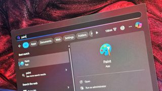 Microsoft Paint icon in Windows Search