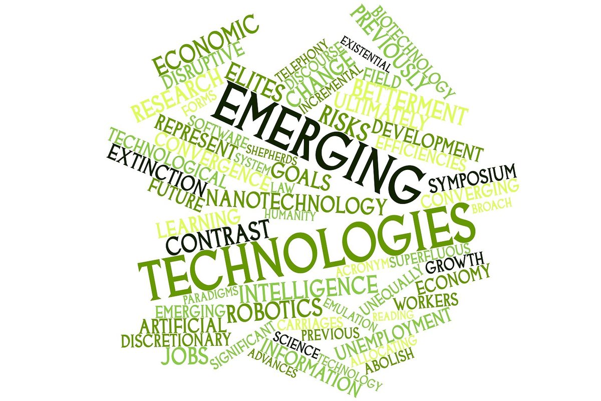 Emerging technologies word cloud