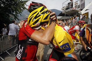 It was an emotional day for Cadel Evans as he surrendered the yellow jersey.