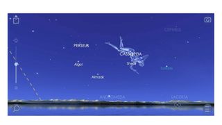 Star Walk 2 review: Image shows constellations in the app.
