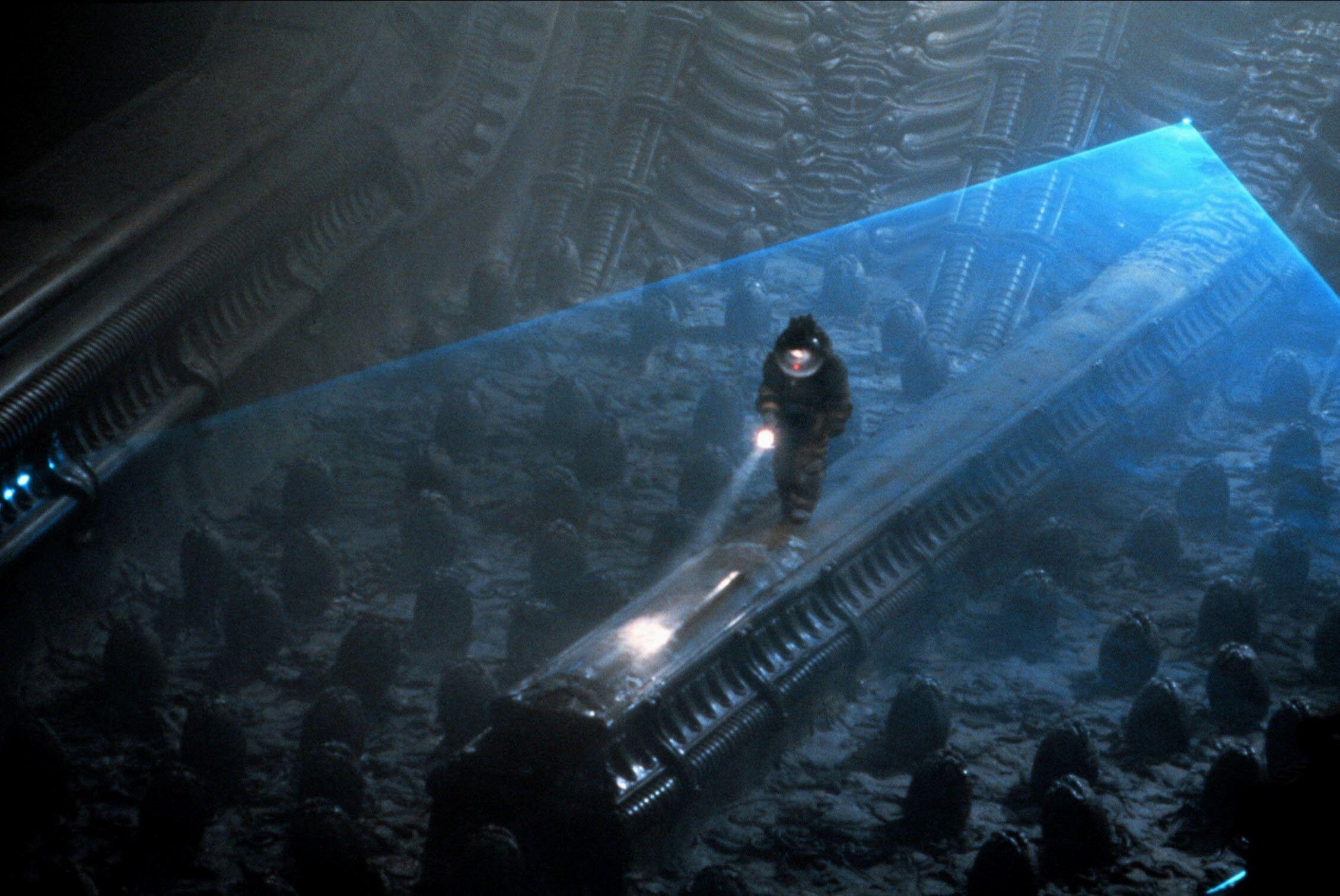 The egg chamber aboard the Derelict in 1979&#039;s Alien