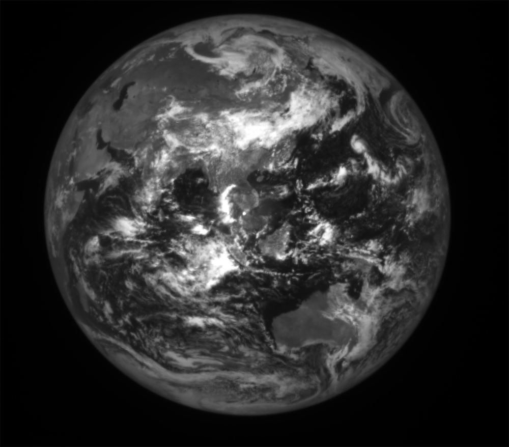 La Tierra vista desde la nave espacial Danuri en su camino a la Luna