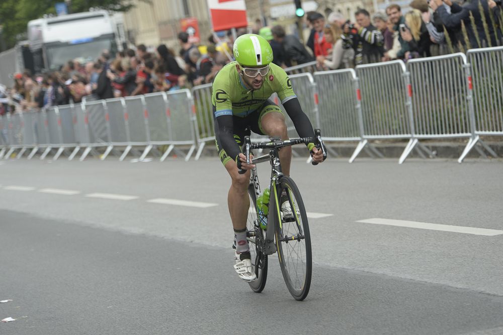 Nathan Haas rides to the finish of stage 5.