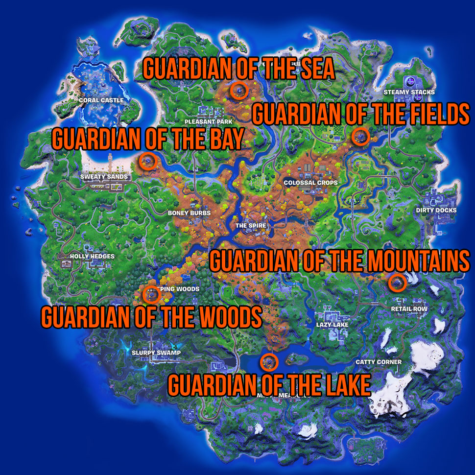 Fortnite Guardian Towers locations GamesRadar+