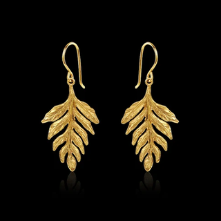 Kate Middleton gold fern earrings Zoraida