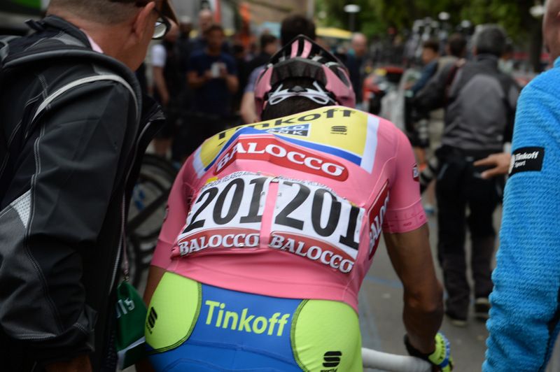 Rider 201 and race leader, Alberto Contador (Tinkoff-Saxo)