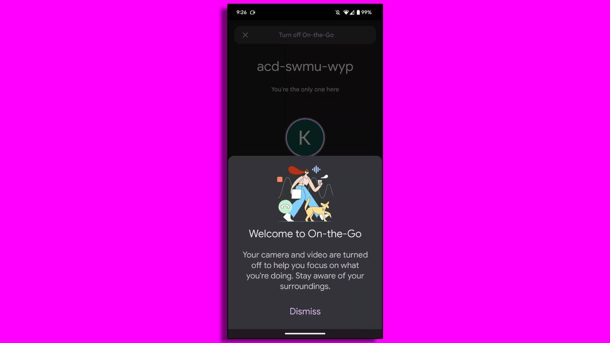 on the go feature screenshot