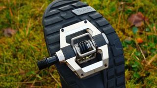 Crankbrothers Mallet Trail pedal on shoe