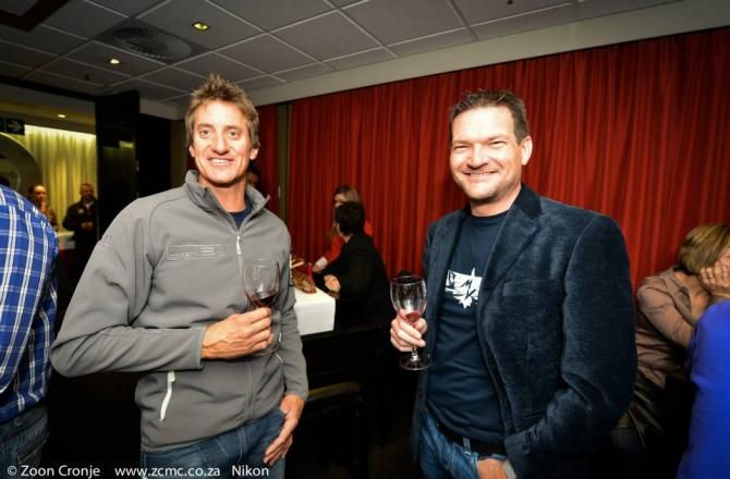 Bridge CEO, Emile Aldum (right) at the Johannesburg launch of the 2013 Bridge Cape Pioneer Trek.
