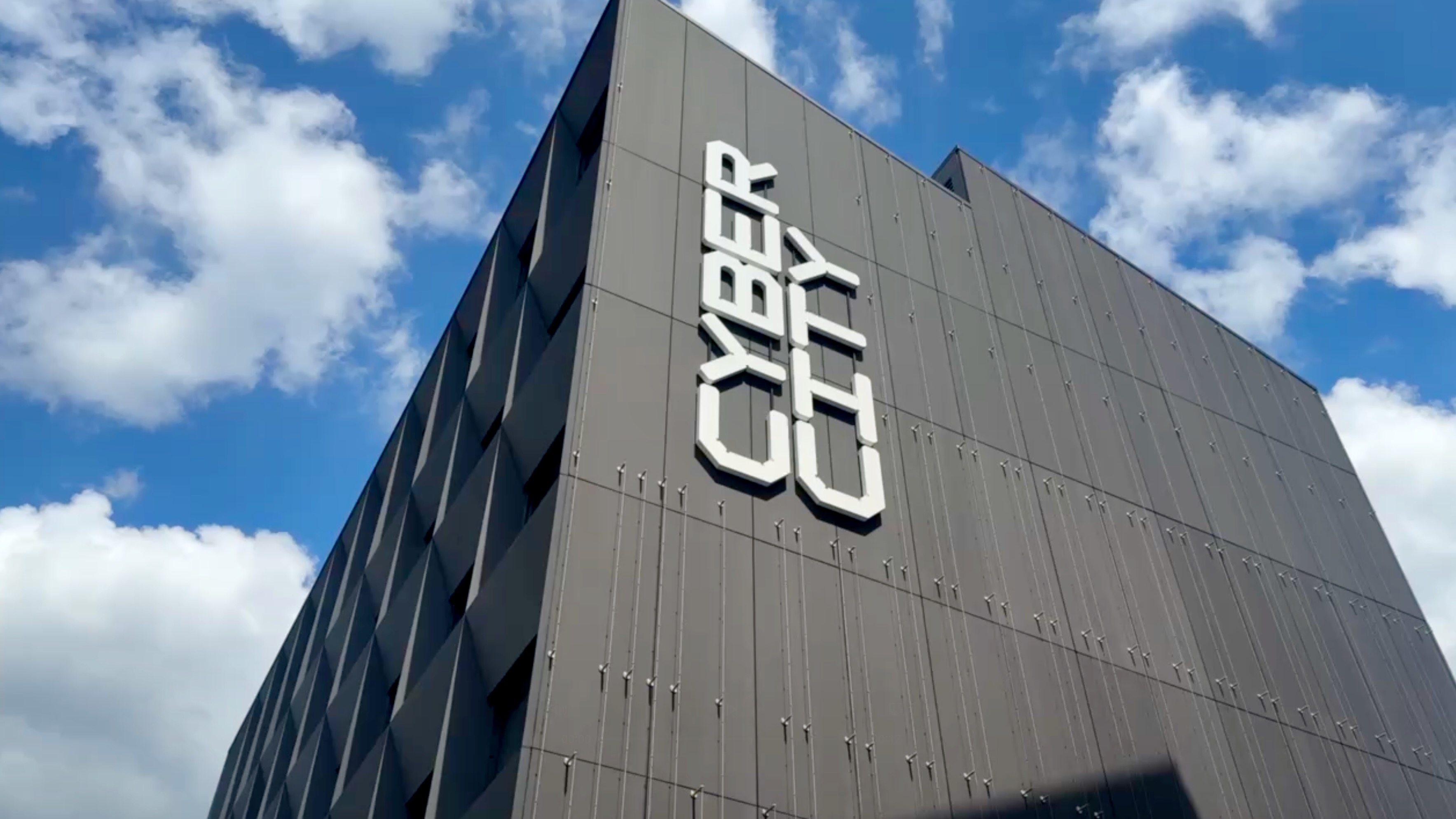 Photo from below of Nord Security&#039;s Cyber City campus