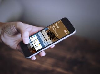 iOS Home app displayed on an iPhone held in a hand