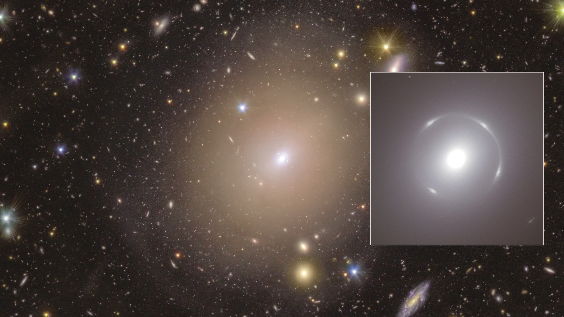 Euclid 'dark universe' telescope discovers stunning Einstein ring in warped space-time (image)