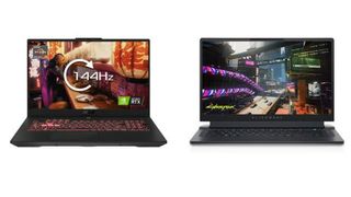 Alienware vs Asus: Image shows the two laptops.