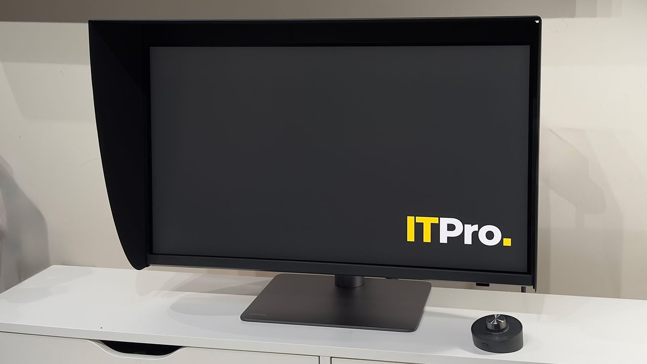 The BenQ PD2770U monitor on a desk