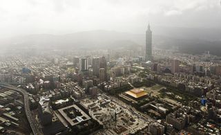Taipei city aerial view