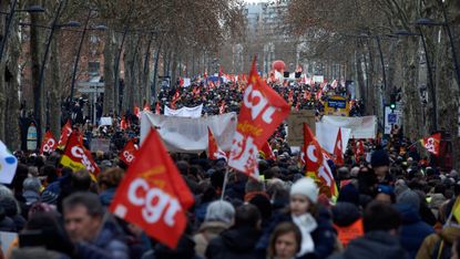 More than a million people took part in strike action across France
