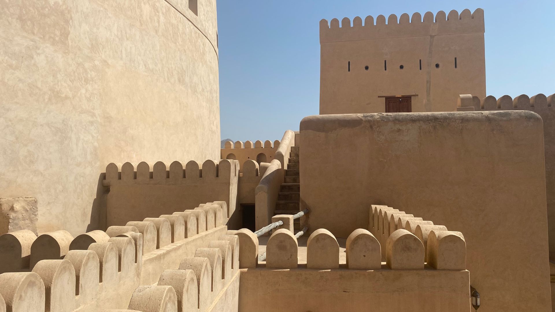 A shot showing Nizwa fort in Oman