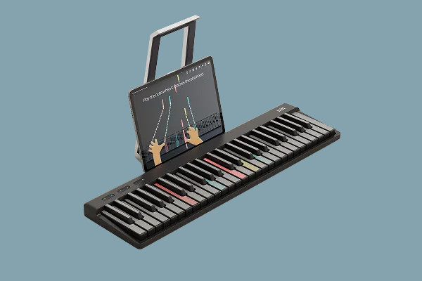The AI Music Coach uses the Roli Piano and Airwave