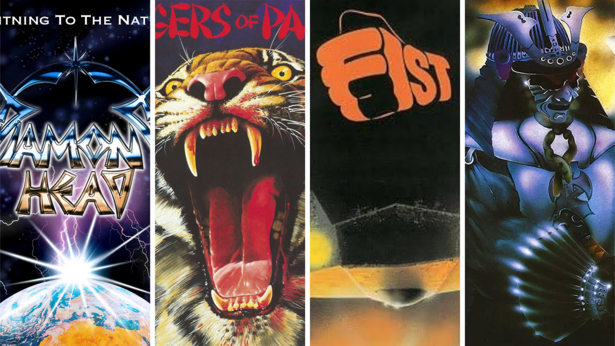 Album art by Diamond Head, Tygers Of Pan Tang, Fist and Tokyo Blade