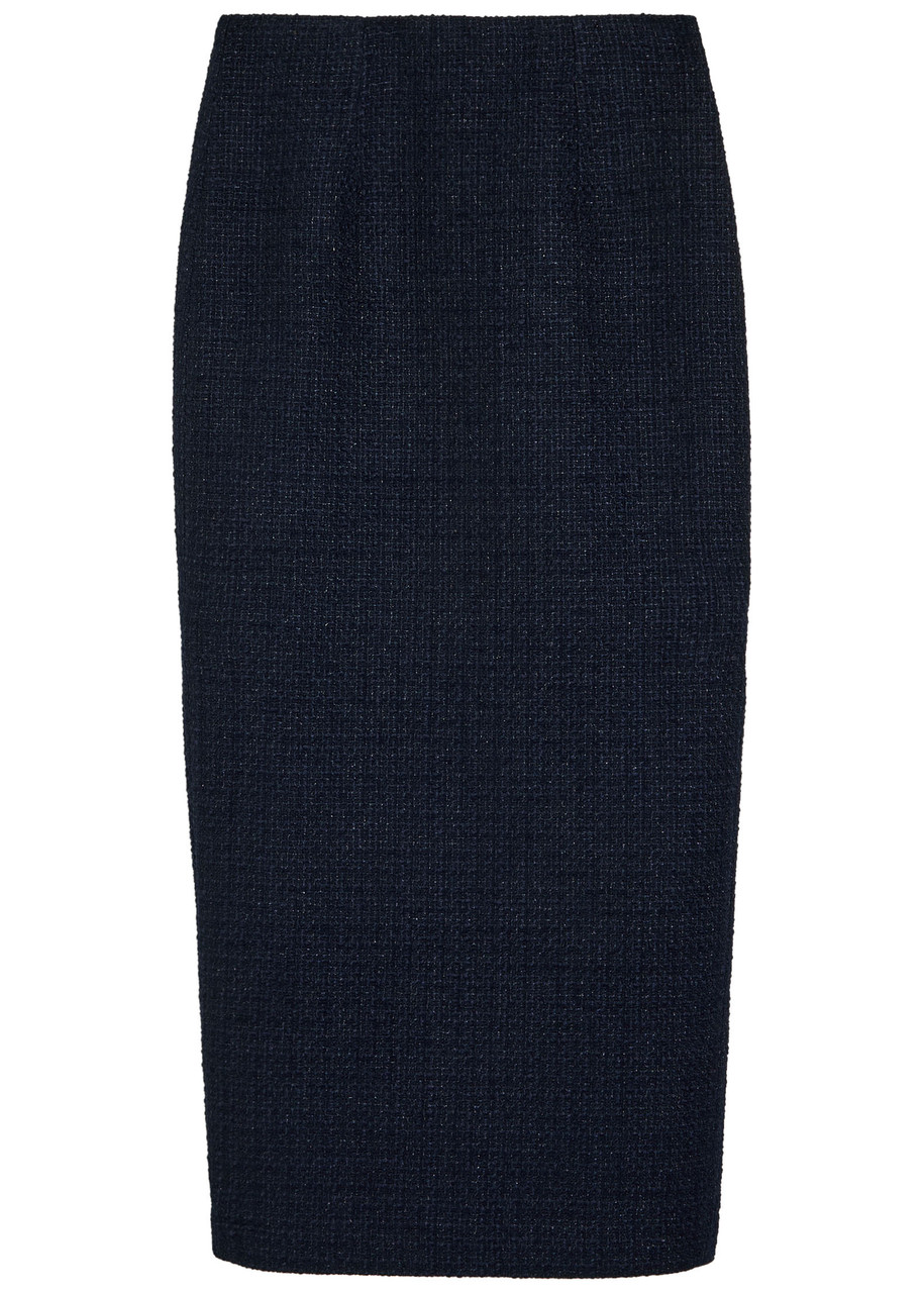 Ceremony Metallized Boucl&amp;eacute; Midi Skirt