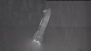 The upper stage of SpaceX's Starship megarocket, seen here on July 23 during the vehicle's 13th test flight by one of the company's Starlink V3 satellites.